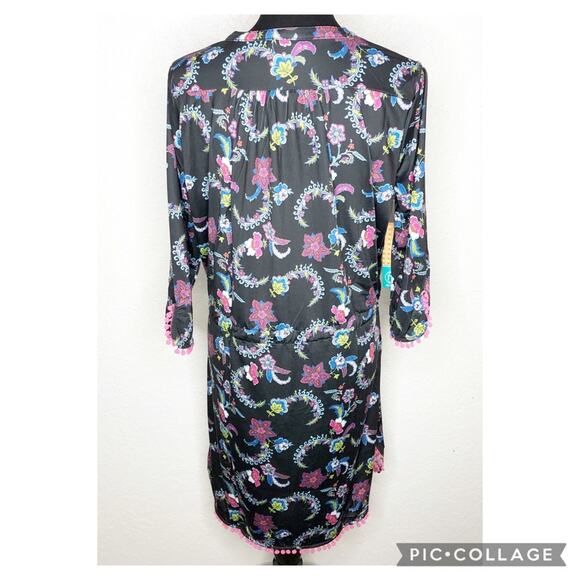 Tracy Negoshian Tiana Black Paisley floral shift dress size Medium NWT - Picture 16 of 16